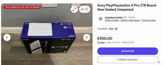 黄牛亏本出售?eBay部分PS5 Pro的价格低于官方价